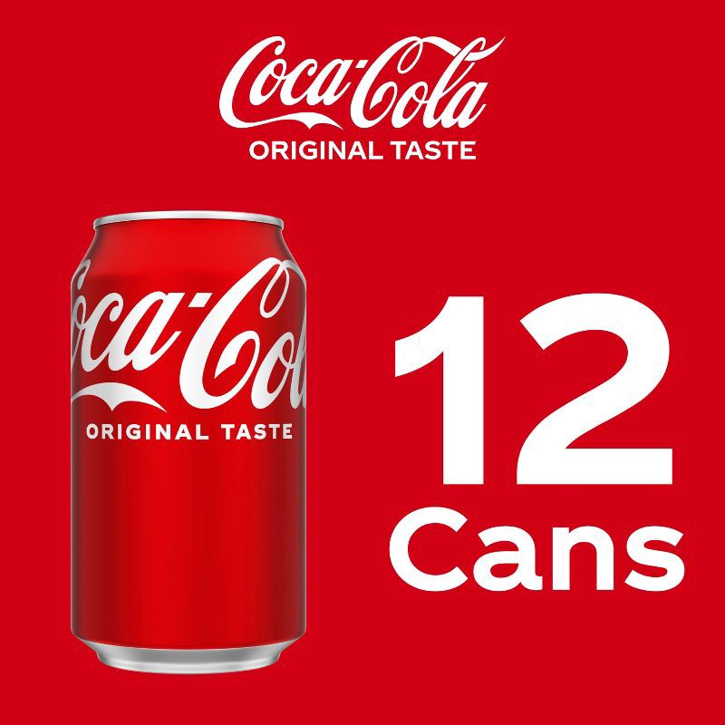 slide 5 of 8, Coca-Cola Soda - 12pk/12 fl oz Cans, 12 ct; 12 fl oz