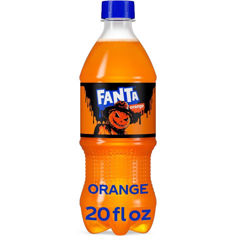 slide 1 of 11, Fanta Orange Soda - 20 fl oz Bottle: Non-Caffeinated, 20 fl oz