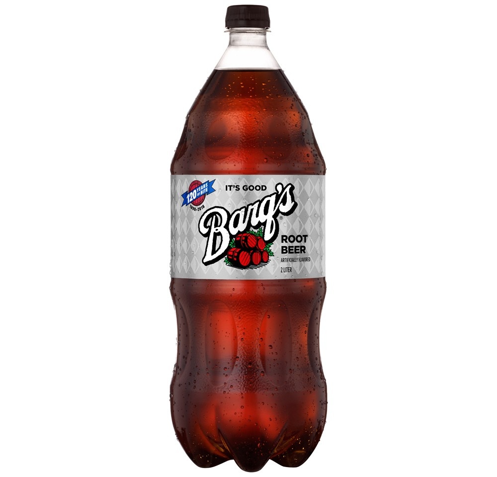 slide 4 of 4, Barq's Root Beer Bottle, 2 liter