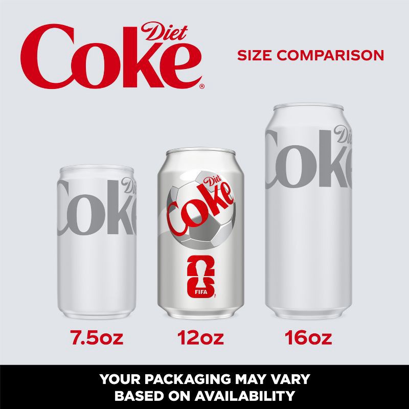 slide 3 of 6, Diet Coke Soda - 12pk/12 fl oz Cans, 12 ct; 12 fl oz