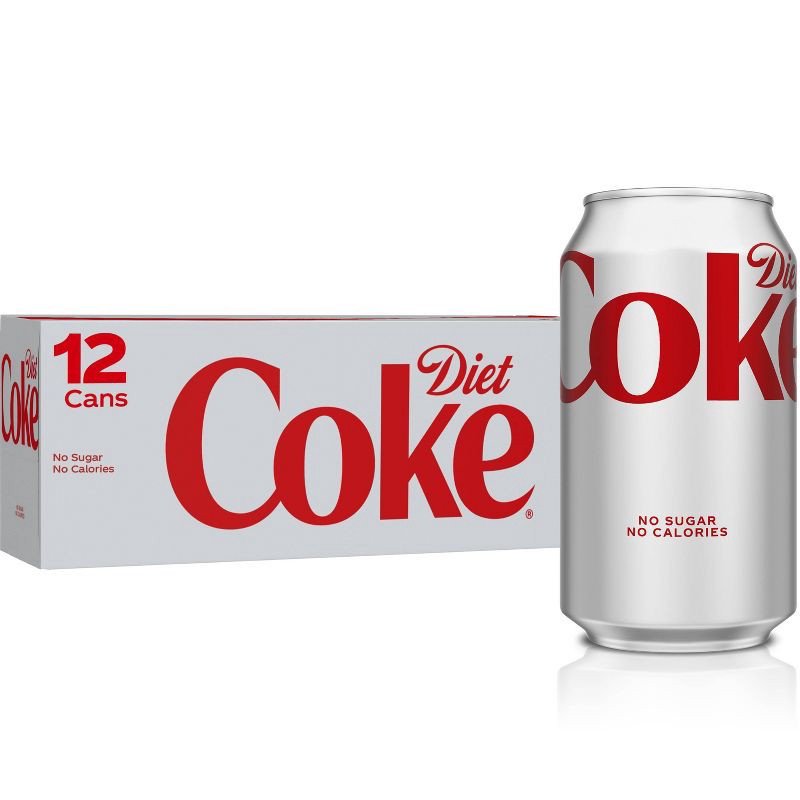slide 1 of 6, Diet Coke - 12pk/12 fl oz Cans, 12 ct; 12 fl oz