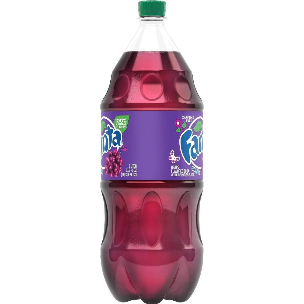 slide 2 of 3, Fanta Grape Soda Bottle, 2 liter