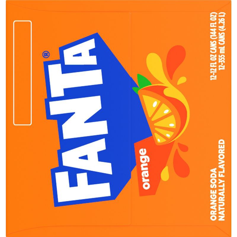 slide 5 of 6, Fanta Orange Soda - 12pk/12 fl oz Cans, 12 ct; 12 fl oz