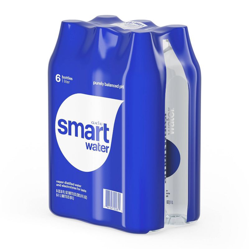 slide 3 of 7, smartwater Bottles - 6pk/33.8 fl oz, 6 ct; 33.8 fl oz