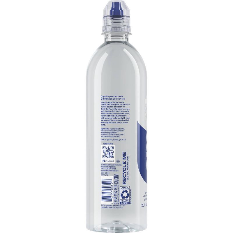 slide 4 of 8, smartwater - 23.7 fl oz Bottle, 23.7 fl oz