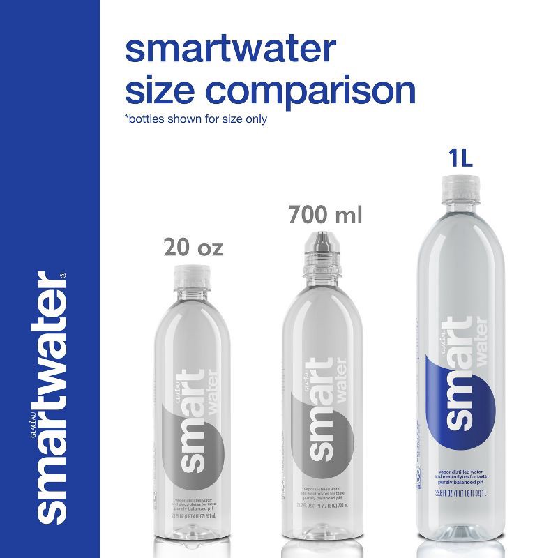 slide 4 of 10, smartwater - 33.8 fl oz Bottle, 33.8 fl oz