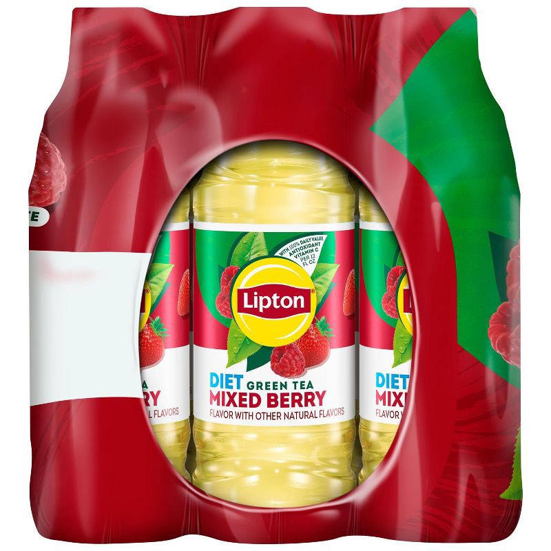 slide 2 of 4, Lipton RTD Lipton Diet Mixed Berry Green Tea - 12pk/16.9 fl oz Bottles, 12 ct; 16.9 fl oz