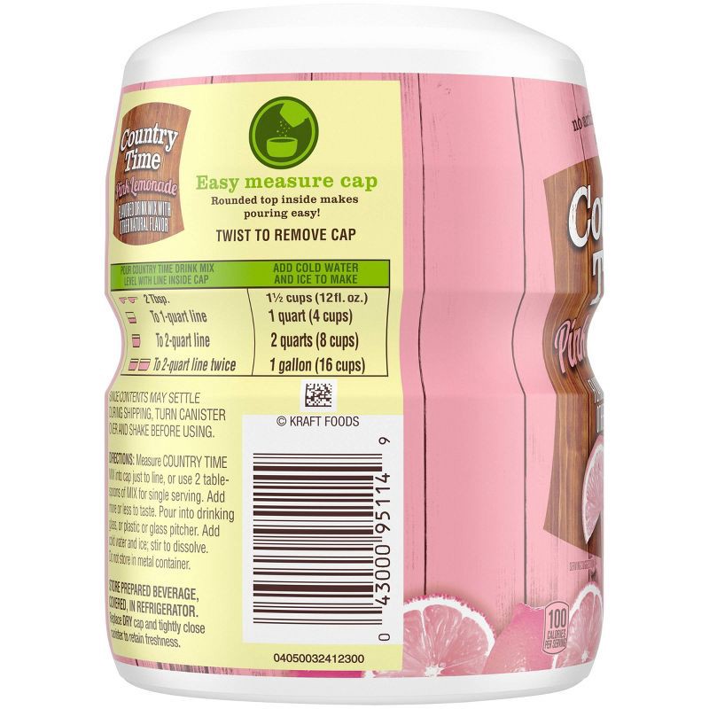 slide 13 of 13, Country Time Pink Lemonade Drink Mix - 19oz Canister, 19 oz