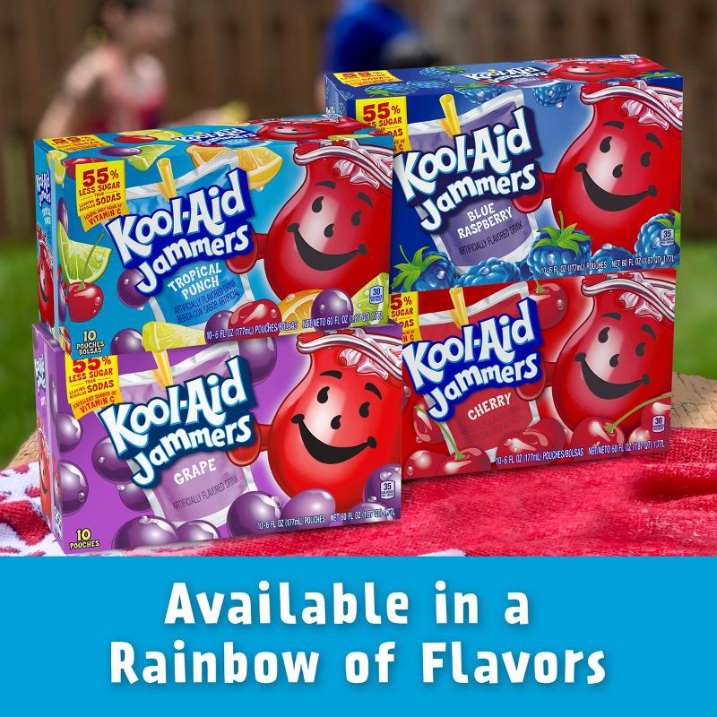slide 3 of 9, Kool-Aid Jammers Tropical Punch Juice Boxes - 10pk/6 fl oz Pouches, 10 ct; 6 fl oz