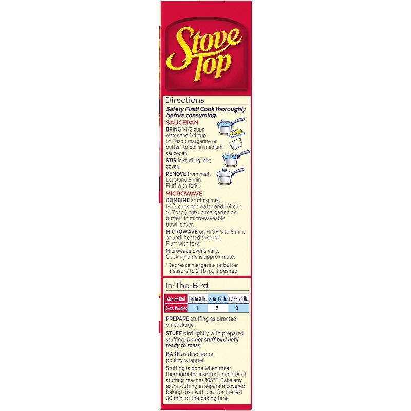 Stove Top Stuffing Mix, For Turkey - 6 oz