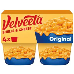 Velveeta Shells & Cheese Original Mac and Cheese Cups Easy Microwavable Dinner - 9.56oz/4ct