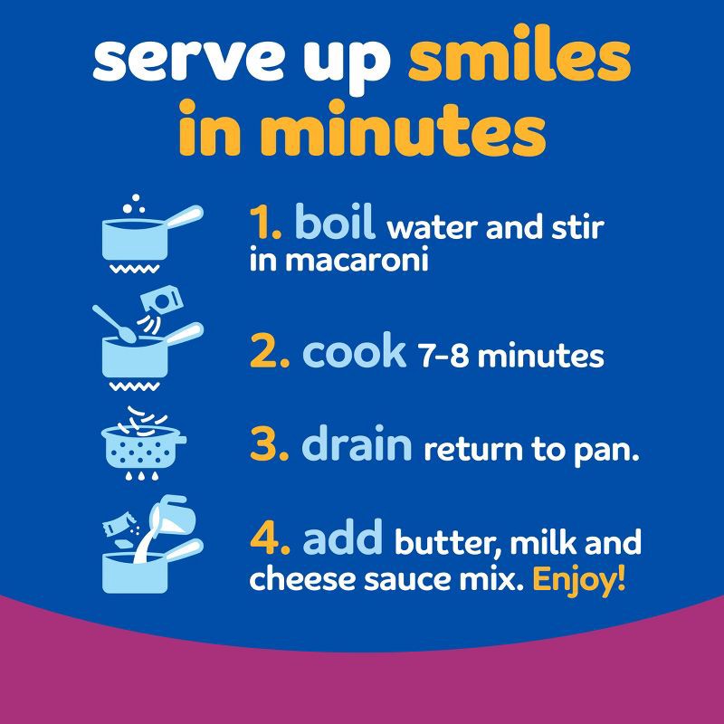 slide 5 of 9, Kraft Three Cheese Mac and Cheese Dinner with Mini-Shell Pasta - 7.25oz, 7.25 oz