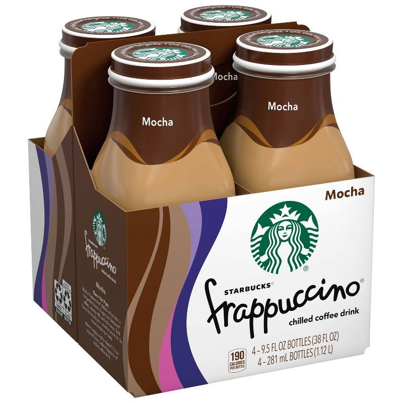 slide 2 of 6, Starbucks RTD Starbucks Frappuccino Mocha Coffee Drink - 4pk/9.5 fl oz Glass Bottles, 4 ct; 9.5 fl oz