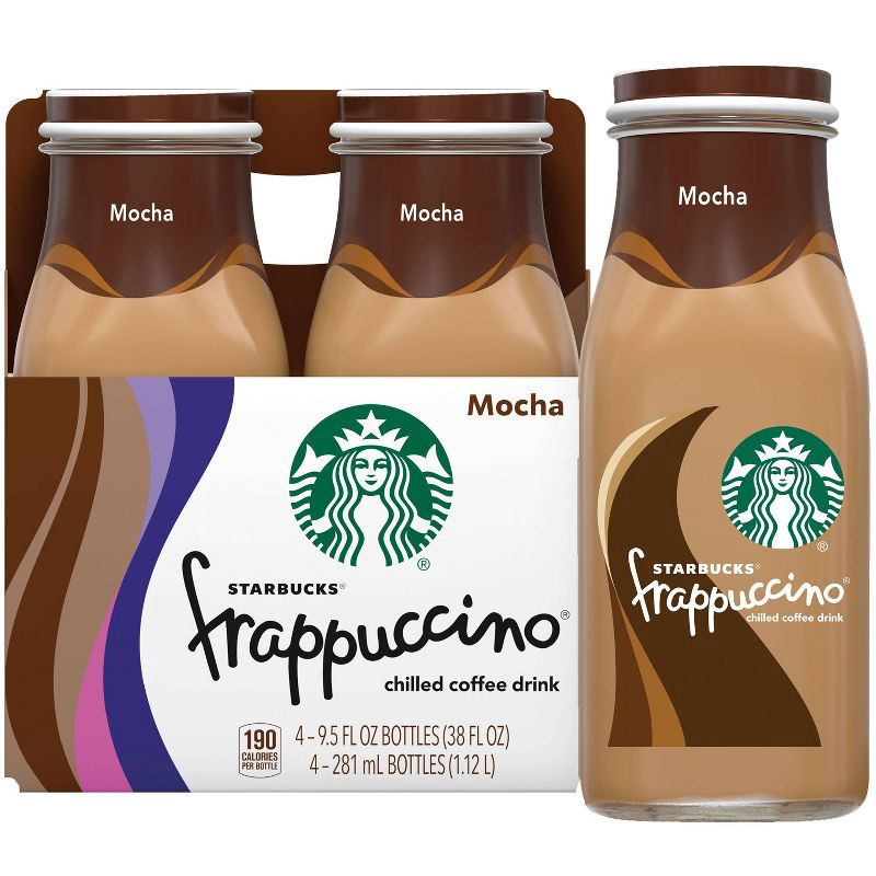 slide 1 of 6, Starbucks RTD Starbucks Frappuccino Mocha Coffee Drink - 4pk/9.5 fl oz Glass Bottles, 4 ct; 9.5 fl oz