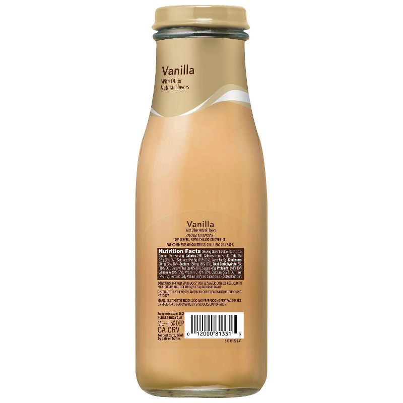 slide 2 of 3, Starbucks RTD Starbucks Frappuccino Vanilla Chilled Coffee Drink - 13.7 fl oz Glass Bottle, 13.7 fl oz