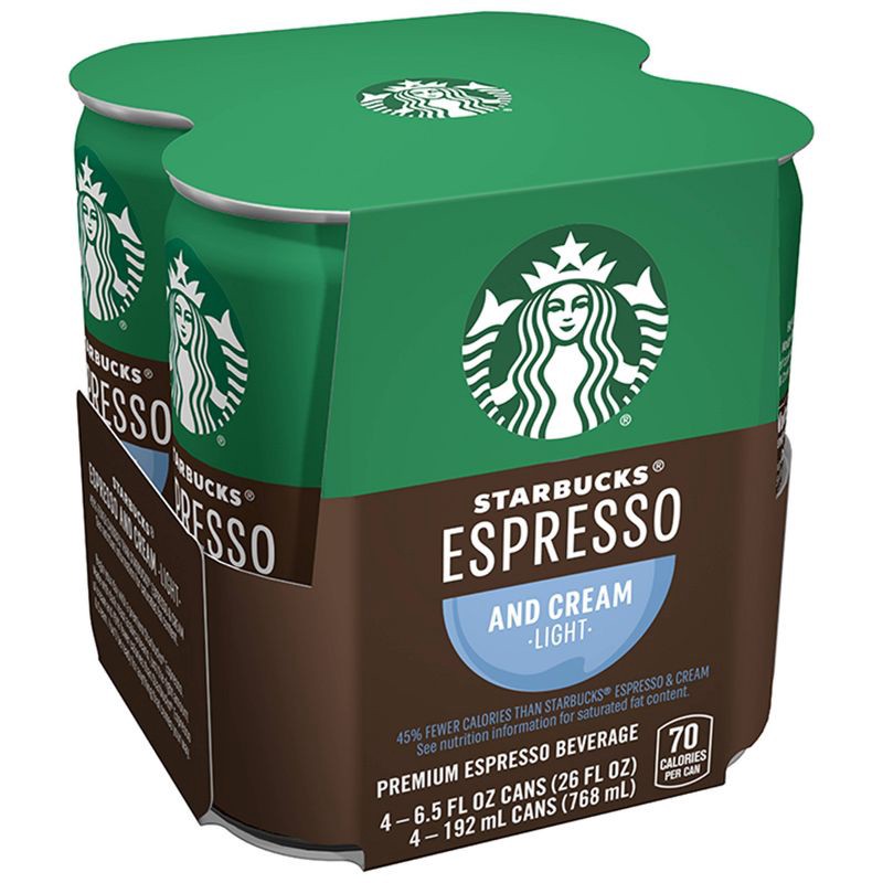 slide 3 of 4, Starbucks RTD Starbucks Doubleshot Espresso Light Premium Coffee Drink - 4pk/6.5 fl oz Cans, 4 ct; 6.5 fl oz