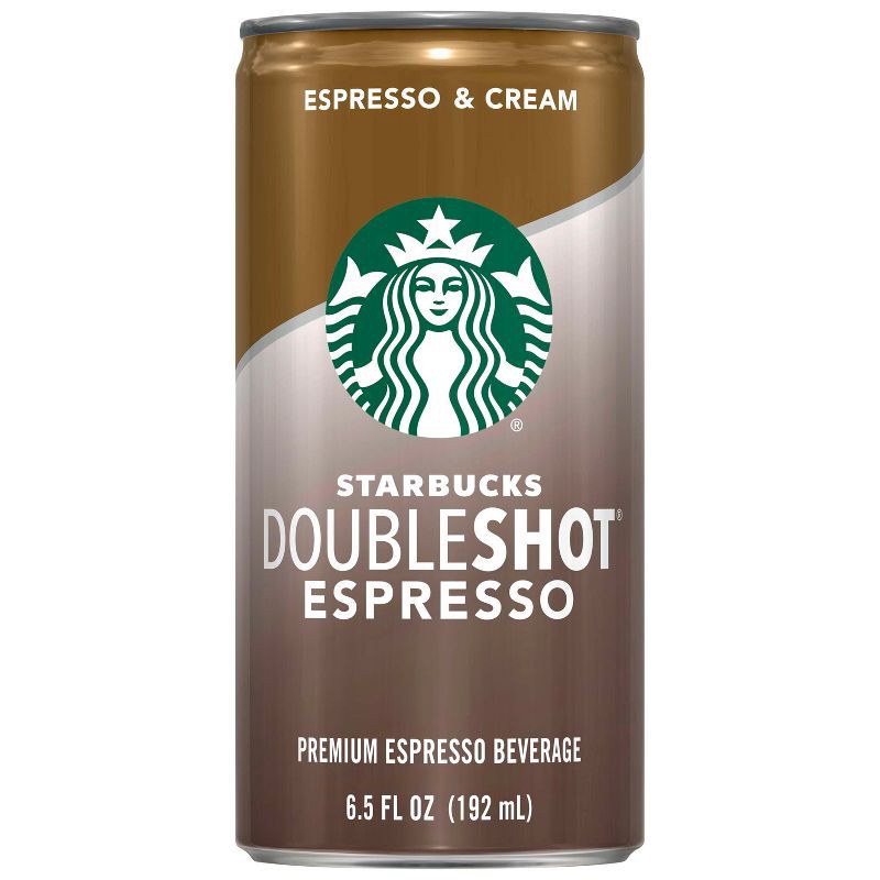 slide 2 of 3, Starbucks RTD Starbucks Double Shot Espresso And Cream Coffee Drink - 4pk/6.5 fl oz Cans, 4 ct; 6.5 fl oz