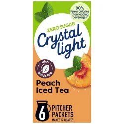 Crystal Light Peach Iced Tea Drink Mix - 6pk/0.25oz Pouches