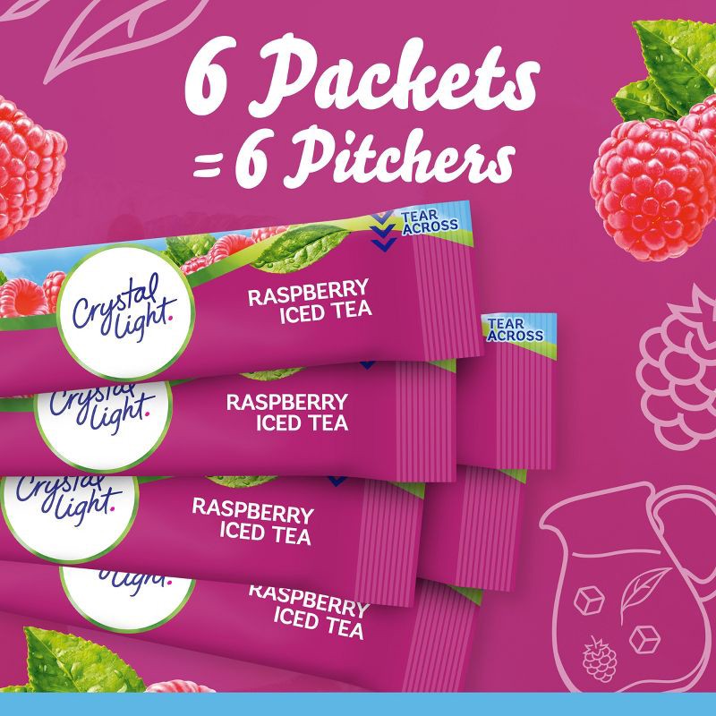 slide 5 of 11, Crystal Light Raspberry Iced Tea Drink Mix - 6pk/0.27oz, 6 ct, 0.27 oz