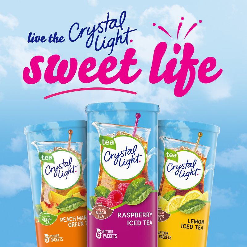 slide 8 of 11, Crystal Light Raspberry Iced Tea Drink Mix - 6pk/0.27oz, 6 ct, 0.27 oz