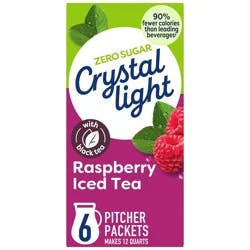 Crystal Light Raspberry Iced Tea Drink Mix - 6pk/0.27oz