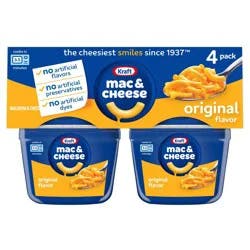 Kraft Original Mac and Cheese Cups Easy Microwavable Dinner- 8.2oz/4ct
