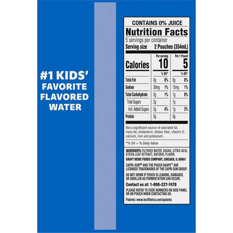 slide 10 of 13, Capri Sun Roarin' Waters Tropical Fruit Juice Drinks - 10pk/6 fl oz Pouches, 10 ct; 6 fl oz