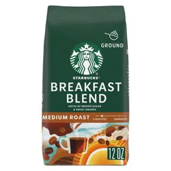 Starbucks Breakfast Blend Medium Roast Ground Coffee - 12oz