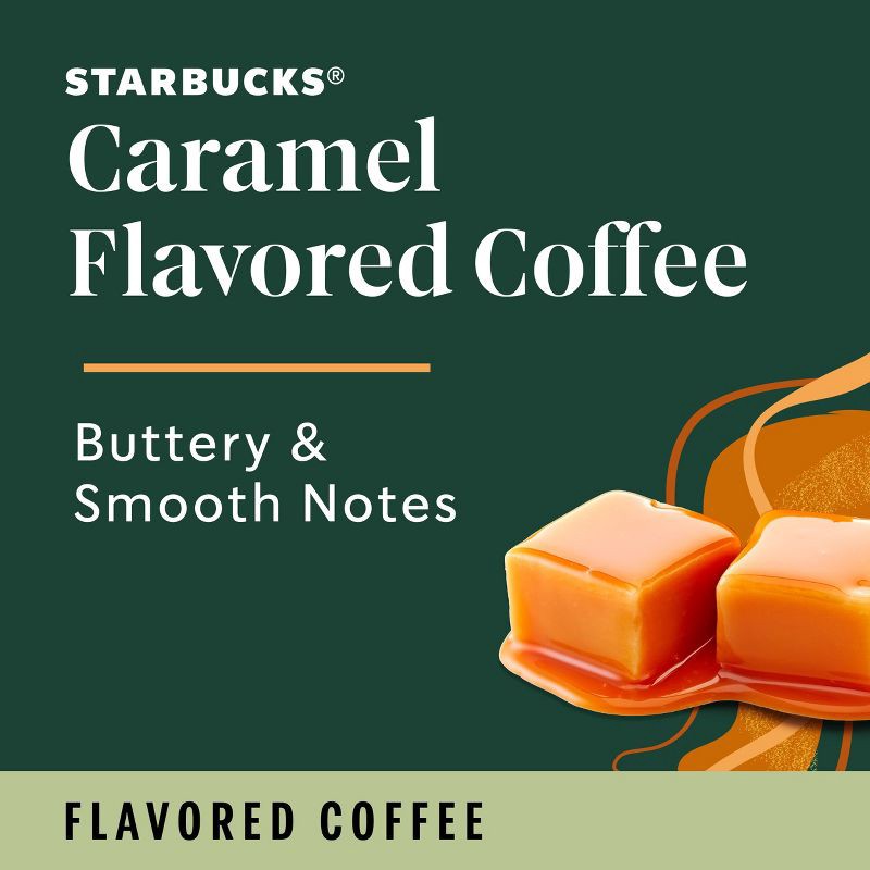 slide 2 of 5, Starbucks Light Roast Ground Coffee—Caramel Flavored Coffee—Naturally Flavored—100% Arabica 1 bag (11 oz), 11 oz