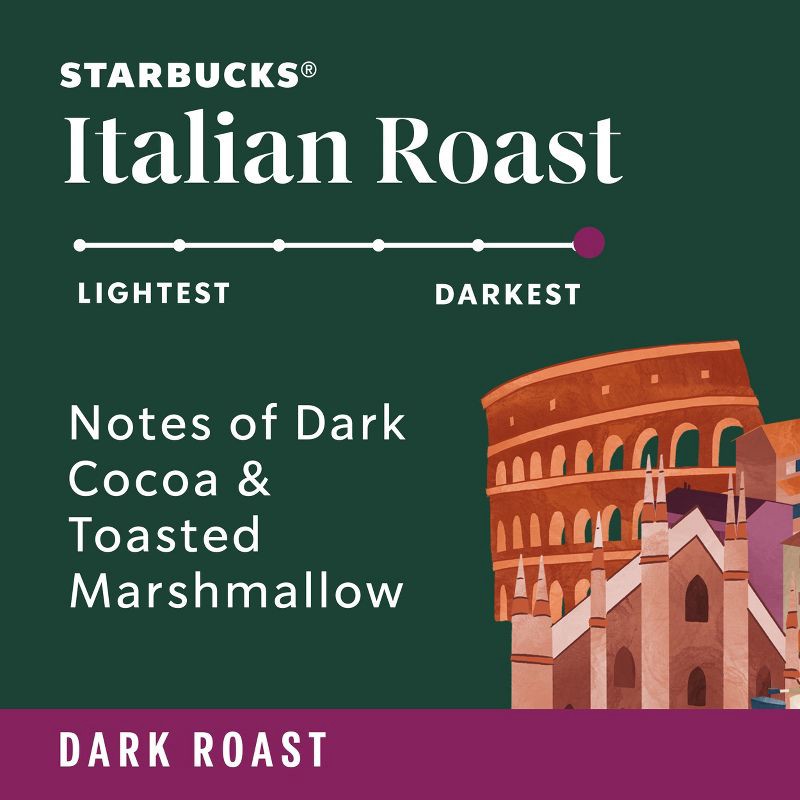 slide 2 of 5, Starbucks Dark Roast Ground Coffee — Italian Roast — 100% Arabica — 1 bag (12 oz.), 12 oz