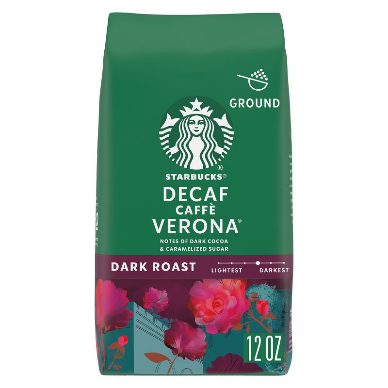 slide 1 of 5, Starbucks Dark Roast Decaf Ground Coffee — Caffè Verona — 100% Arabica — 1 bag (12 oz.), 12 oz