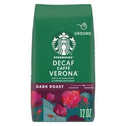Starbucks Dark Roast Decaf Ground Coffee — Caffè Verona — 100% Arabica — 1 bag (12 oz.)