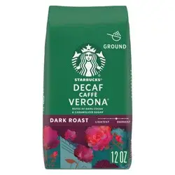 Starbucks Dark Roast Decaf Ground Coffee — Caffè Verona — 100% Arabica — 1 bag (12 oz.)