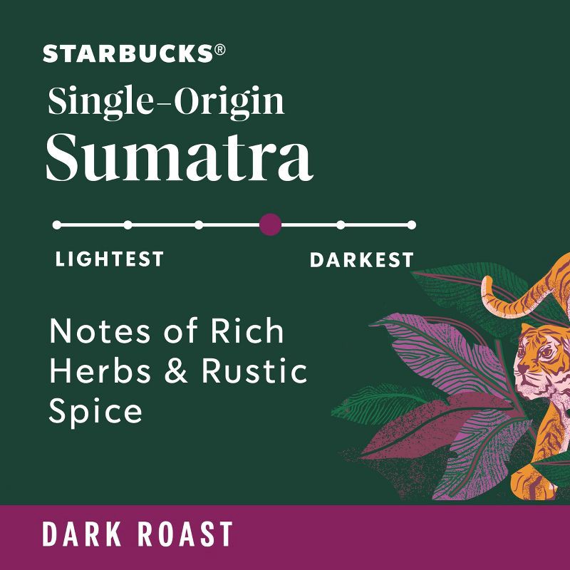 slide 2 of 5, Starbucks Dark Roast Ground Coffee — Sumatra — 100% Arabica — 1 bag (12 oz.), 12 oz