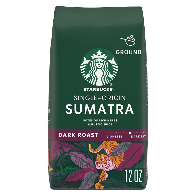 slide 1 of 5, Starbucks Dark Roast Ground Coffee — Sumatra — 100% Arabica — 1 bag (12 oz.), 12 oz