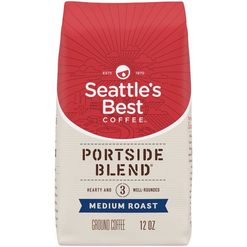 slide 1 of 4, Seattle's Best Coffee Portside Blend Medium Roast Ground Coffee -12oz Bag, 12 oz