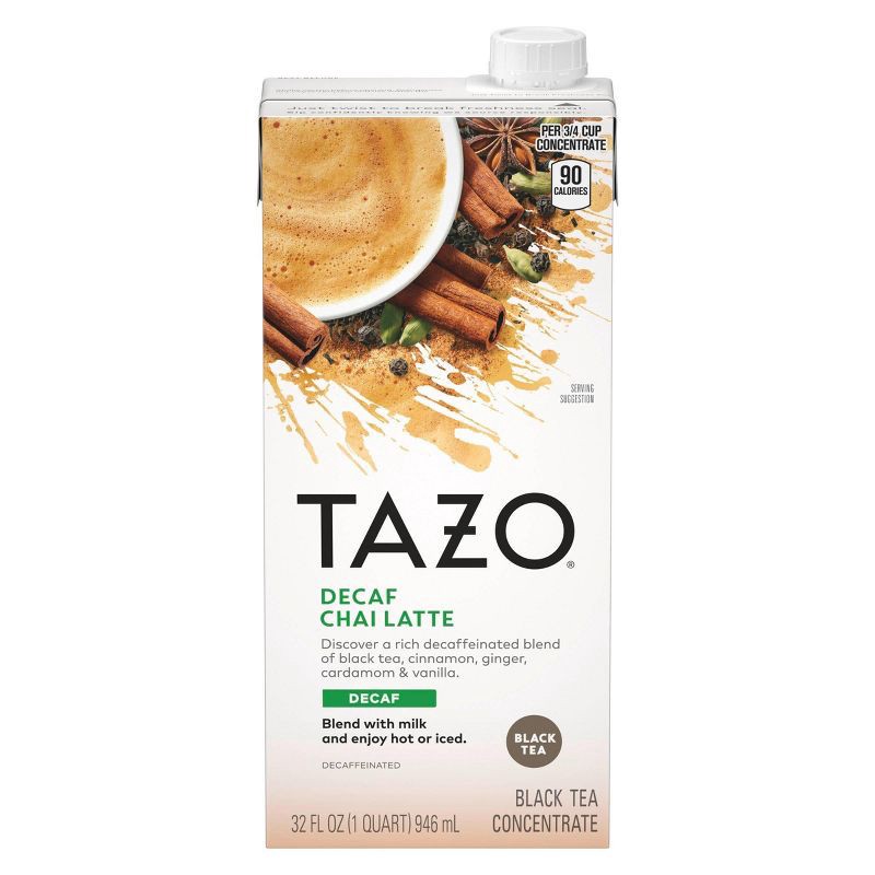 slide 4 of 13, Tazo Chai Decaf Tea Latte - 32 fl oz, 32 fl oz