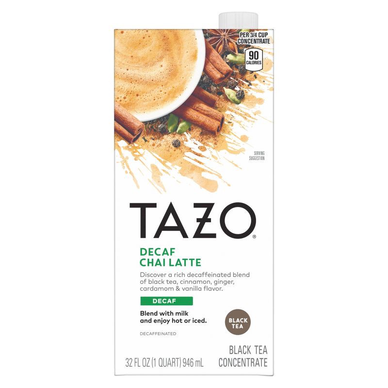 slide 9 of 13, Tazo Chai Decaf Tea Latte - 32 fl oz, 32 fl oz