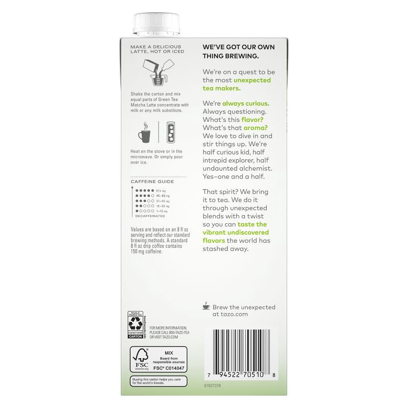 slide 2 of 9, Tazo Matcha Latte Green Tea Concentrate - 32 fl oz, 32 fl oz