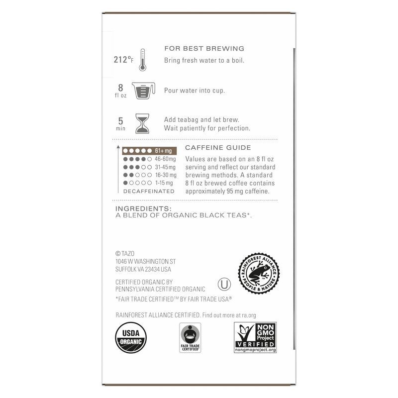 slide 2 of 3, Tazo Organic Awake English Breakfast Black Tea - 16ct, 16 ct