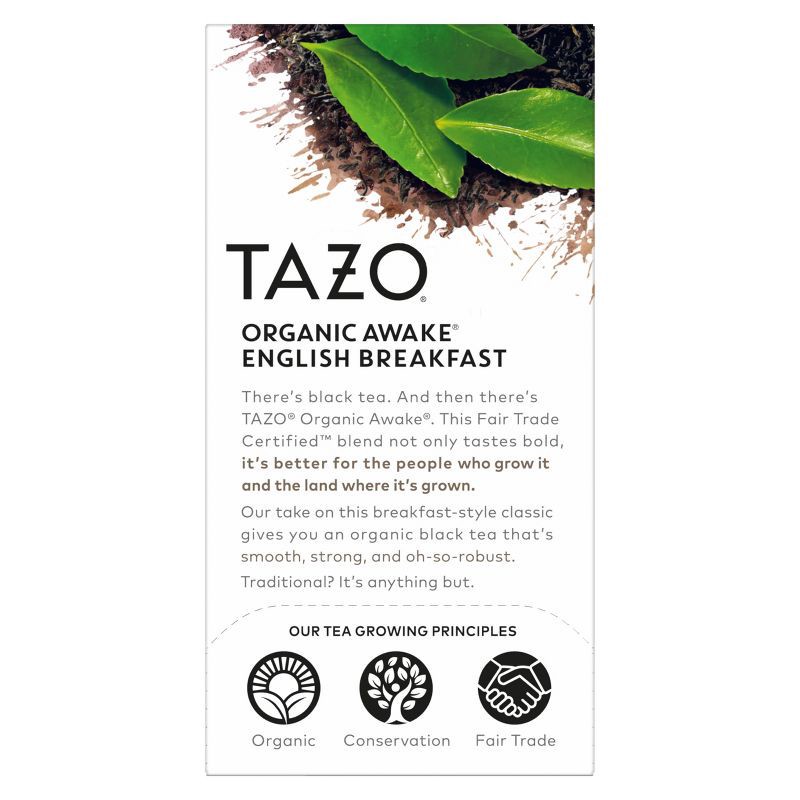 slide 3 of 3, Tazo Organic Awake English Breakfast Black Tea - 16ct, 16 ct