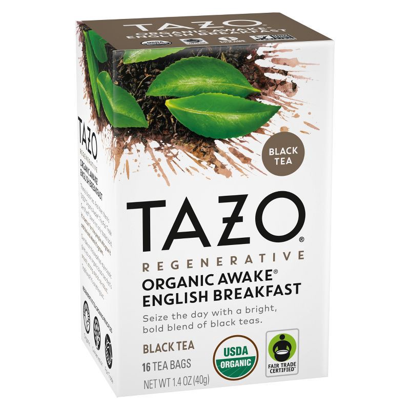 slide 3 of 14, Tazo Organic Awake English Breakfast Black Tea - 16ct, 16 ct