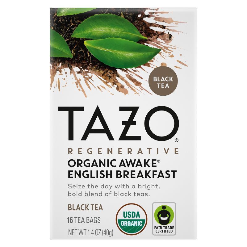 slide 8 of 14, Tazo Organic Awake English Breakfast Black Tea - 16ct, 16 ct