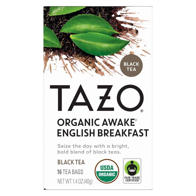 slide 9 of 14, Tazo Organic Awake English Breakfast Black Tea - 16ct, 16 ct