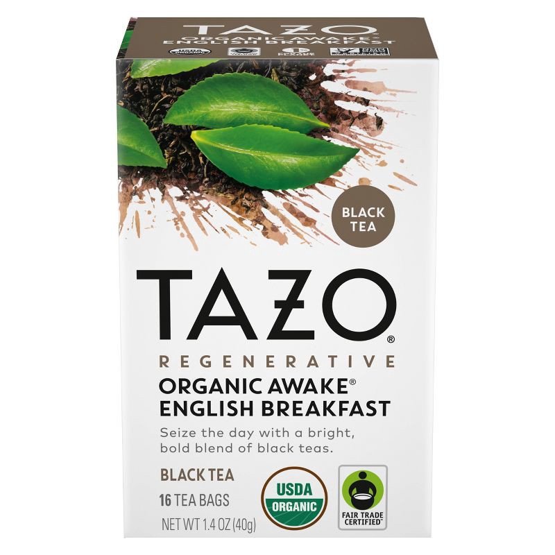 slide 1 of 7, Tazo Regenerative Organic Awake English Breakfast Black Tea - 16ct, 16 ct