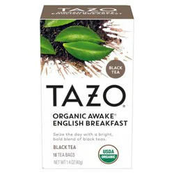 Tazo Organic Awake English Breakfast Black Tea - 16ct