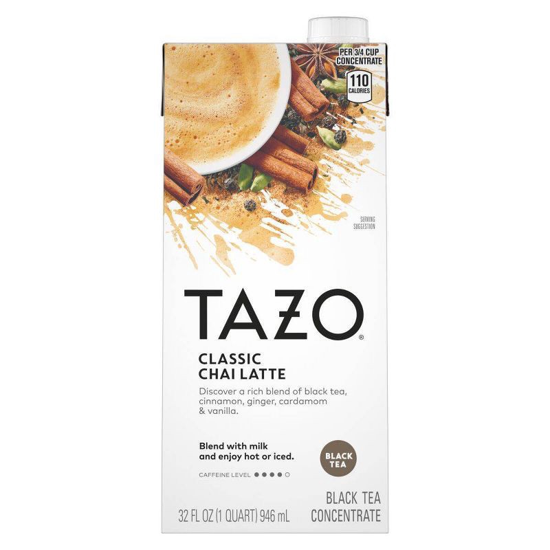 slide 1 of 8, Tazo Classic Chai Latte Black Tea Concentrate - 32 fl oz, 32 fl oz
