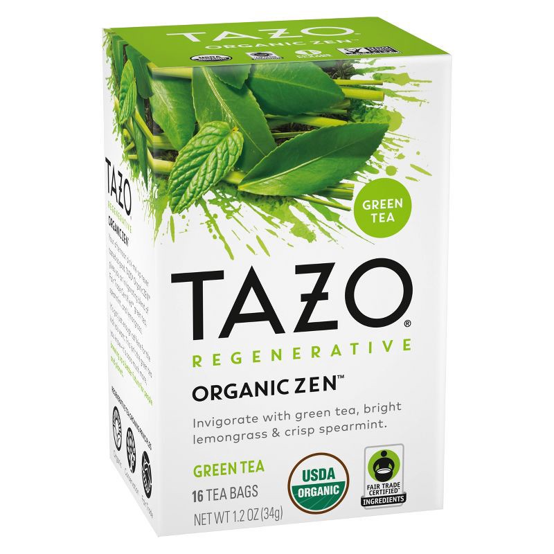 slide 3 of 14, Tazo Organic Zen Green Tea - 16ct/1.2oz, 16 ct, 1.2 oz