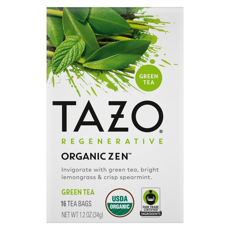 slide 11 of 14, Tazo Organic Zen Green Tea - 16ct/1.2oz, 16 ct, 1.2 oz