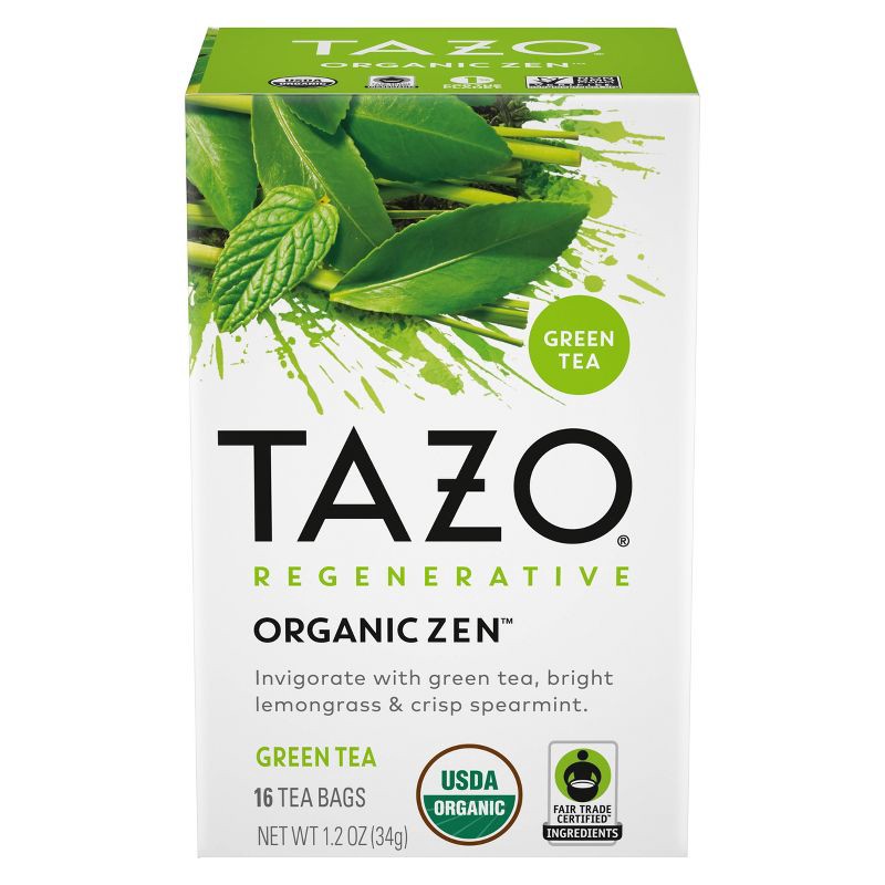 slide 1 of 9, Tazo Regenerative Organic Zen Green Tea - 16ct, 16 ct